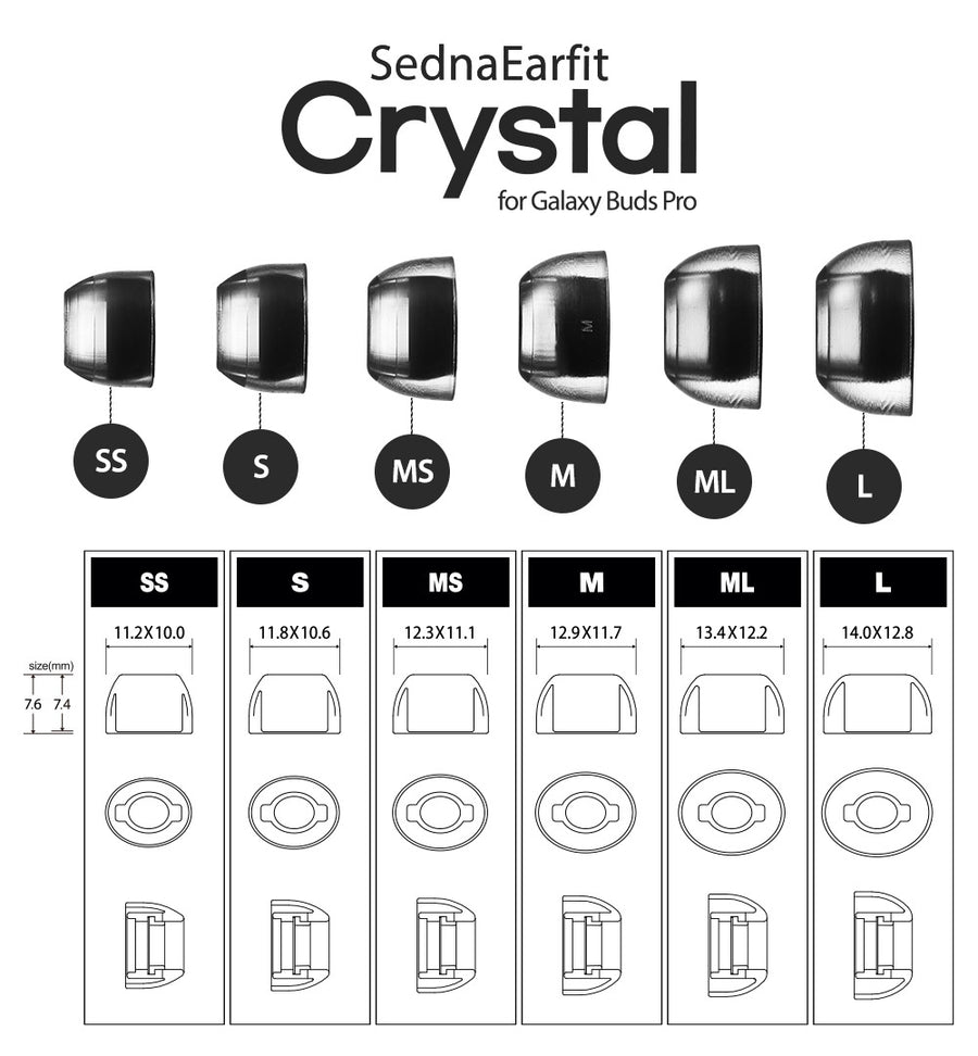 SednaEarfit Crystal for Galaxy Buds Pro